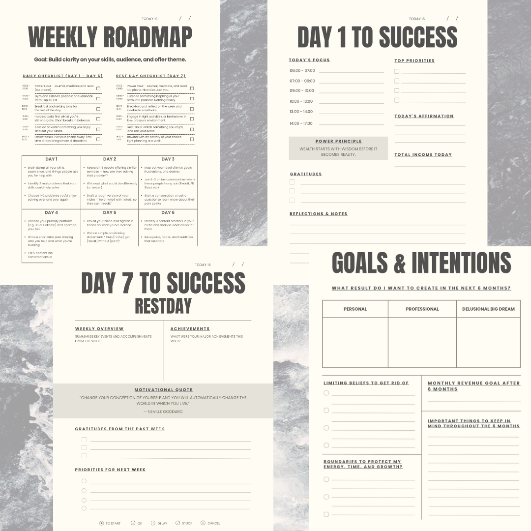 6 Months From Now – Digital Guided Business Journal for Entrepreneurs (PDF)